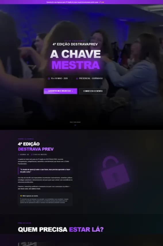 Projeto Destrava com comunicação de alto impacto visual